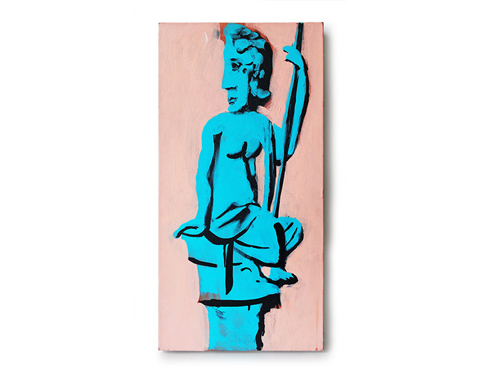 Tony Clark  Seated, 2008 acrylic on canvas 61 × 30.5 cm